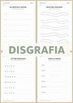 Anteprima di quattro schede per esercitare il gesto grafico con percorsi e tracciati