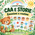 Copertina illustrata di CAA e storie, emozioni e routine