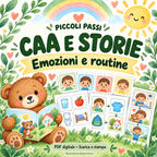Copertina illustrata di CAA e storie, emozioni e routine