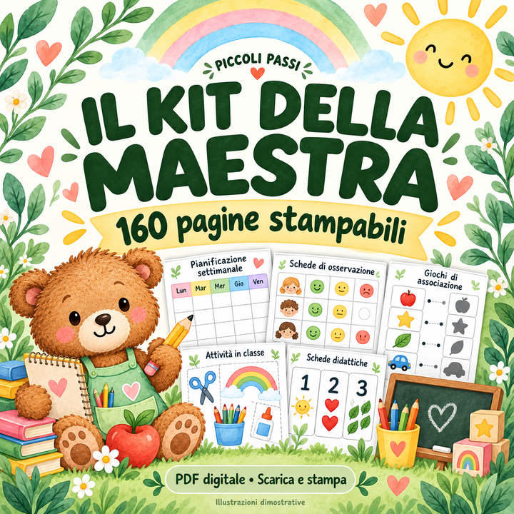 Copertina illustrata del Kit della Maestra per la scuola dell’infanzia