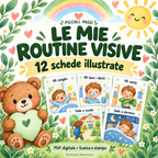 Copertina illustrata di Le mie routine visive di Piccoli Passi