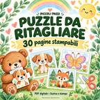 Copertina illustrata di Puzzle da ritagliare di Piccoli Passi